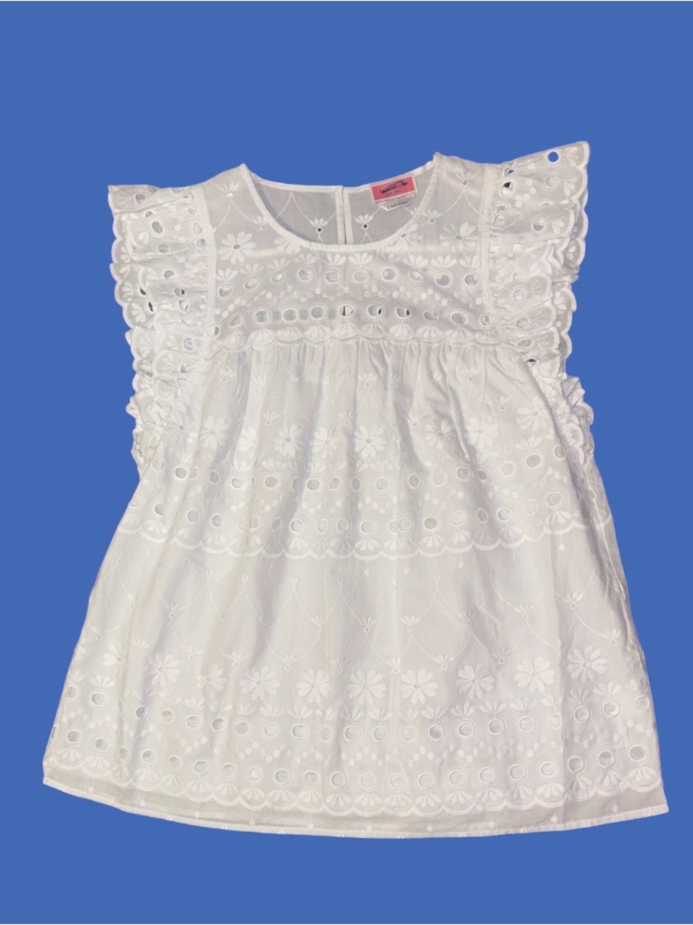 Kate Spade  White Eyelet Flutter Sleeve Blouse NEW!